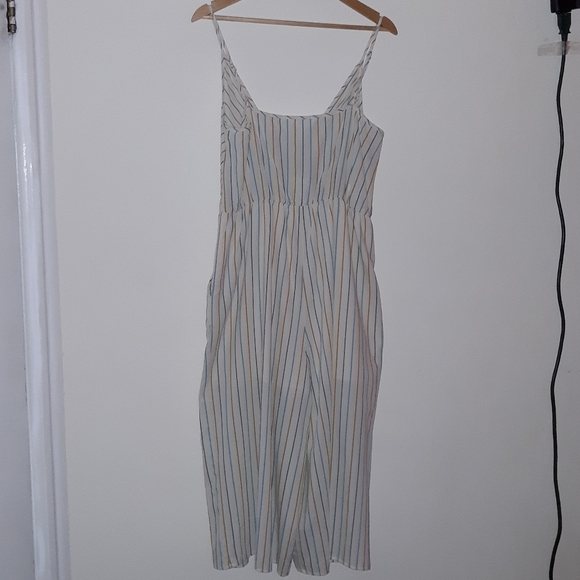 Stripe Culotte Jumpsuit (Multi) - Picture 5 of 11